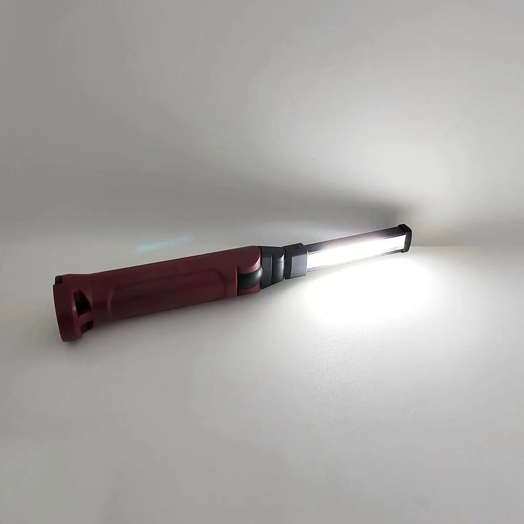COB Work Light 180° Folding Flashlight USB Rechargeable Portable Camping Emergency Repair Spotlight With Hanging Hook Magnetic