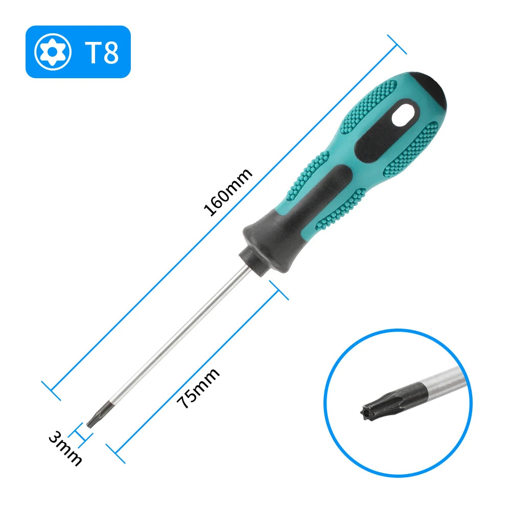 Torx Screwdriver Set T5–T30 Magnetic CR-V Precision Security Repair Tool Kit Electronics
