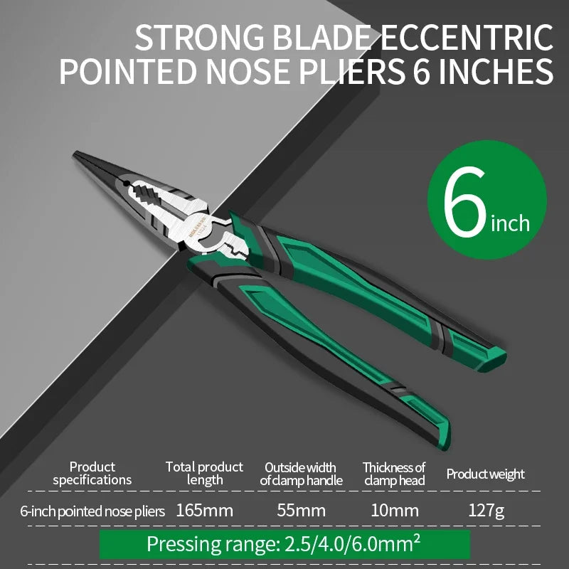 6" Multifunctional Wire Pliers – CR-V Steel Wire Stripper, Cutter & Gripping Tool for Electricians & DIY