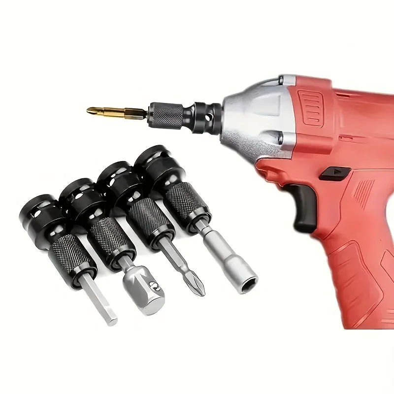 1/2” to 1/4” Hex Socket Adapter Set | Impact Grade Ratchet Converter Drive Reducer Quick Release Tool Kit