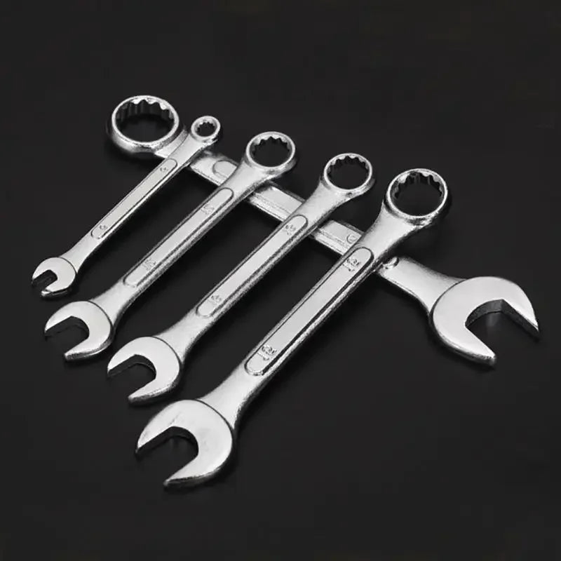 Mini Metric Combination Wrench Set 4–24mm Carbon Steel Spanner Small Thin Open Box End Tool Kit