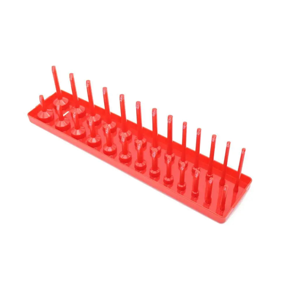 3 Pcs/1/4'' 3/8'' 1/2'' Socket Organizer Sleeve Holder Garage Storage Tool Metric SAE Plastic Home Tool Rack Tray Organizer