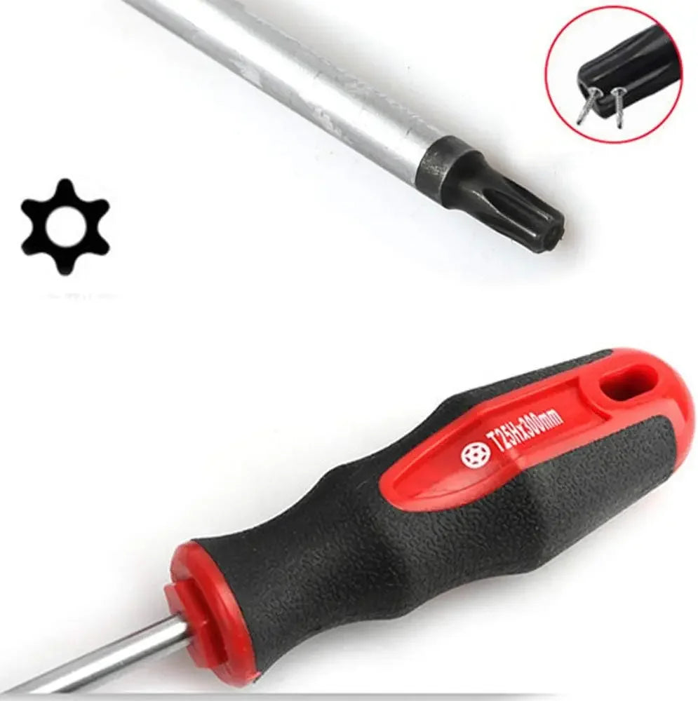 15.7” Extra Long Torx Magnetic Screwdriver Set | S2 Steel Tamper Proof T15–T30 Precision Automotive Repair Tool