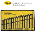 Combination Wrench Set CR-V Steel Open & Box End Spanner Tool Kit – 6–16 Piece Options w/ Pouch