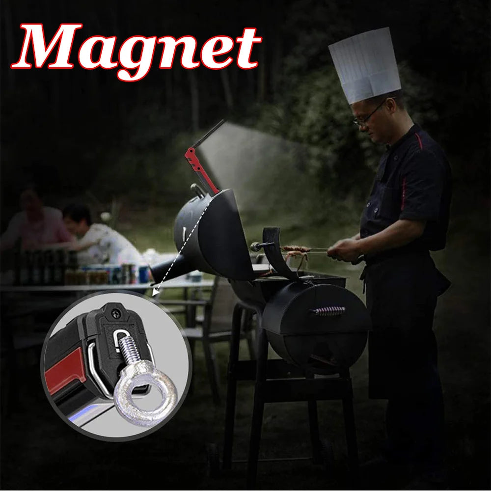 Rechargeable LED Work Light COB Magnetic Folding 270° Inspection Lamp Torch Hook Garage Camping Light