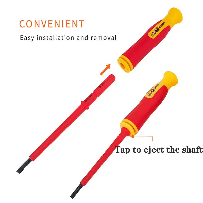 Insulated Screwdriver Set 5–9PCS – Magnetic CR-V Phillips, Torx, Hex & Y-Type Precision Tool Kit