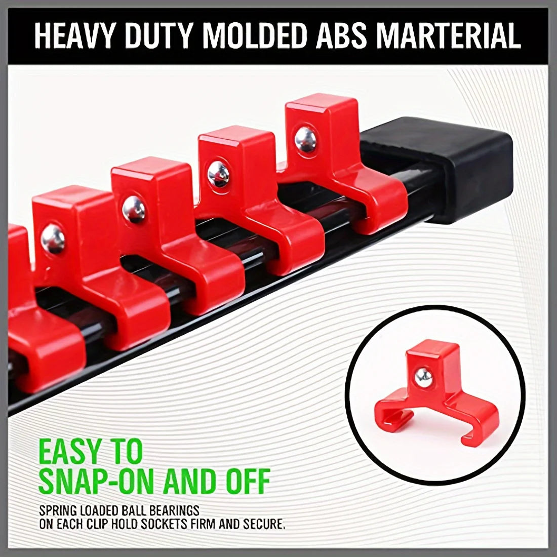 Socket Organizer Drive  6PCS 1/4, 3/8 and 1/2Holds 86 Sockets Premium Quality.