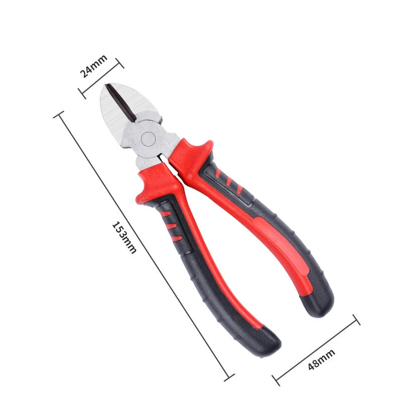 6" & 8" Heavy Duty Wire Pliers – Large Opening Multifunction Cutting, Twisting & Gripping Tool for Electrical & Industrial Use