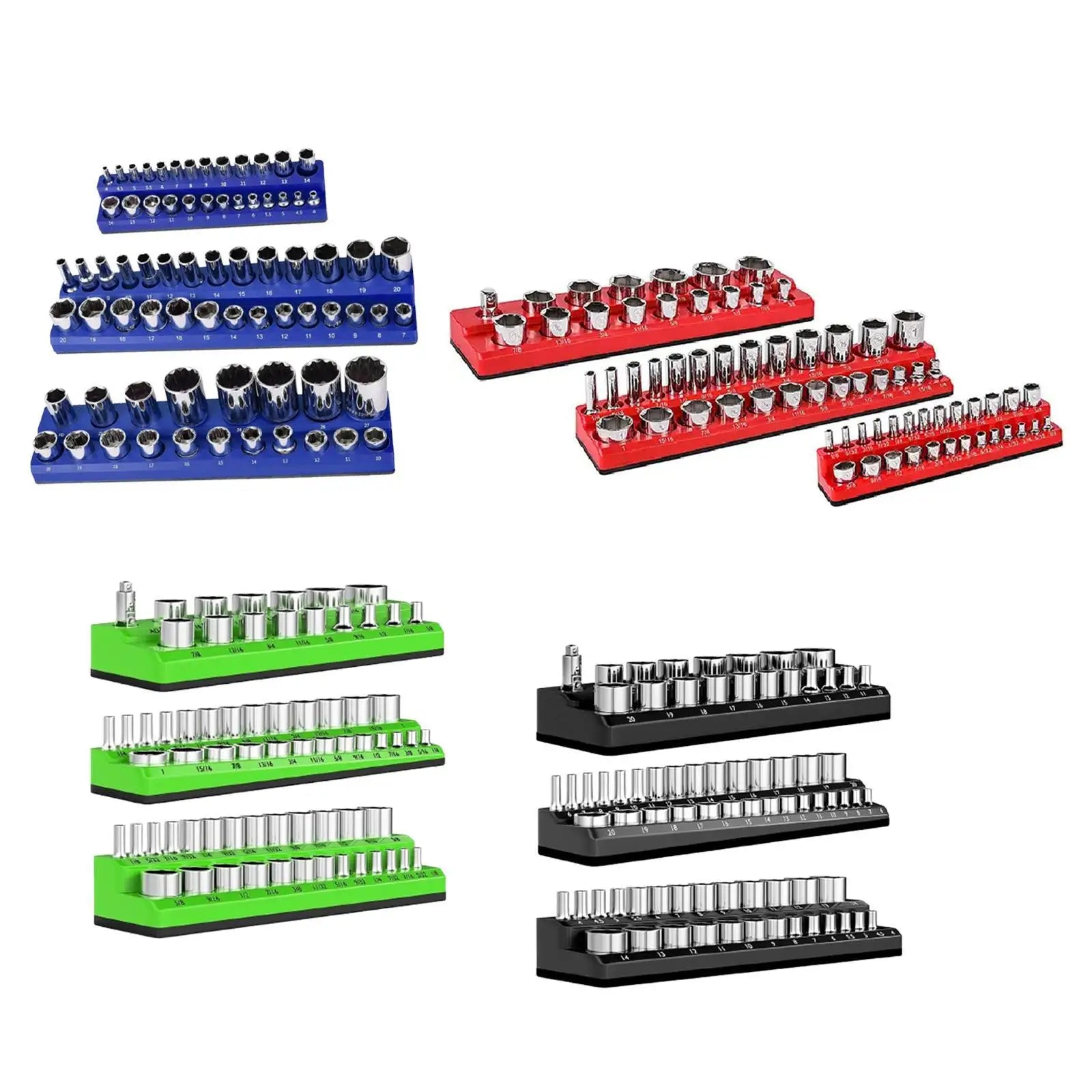3Pcs SAE Magnetic Socket Organizers