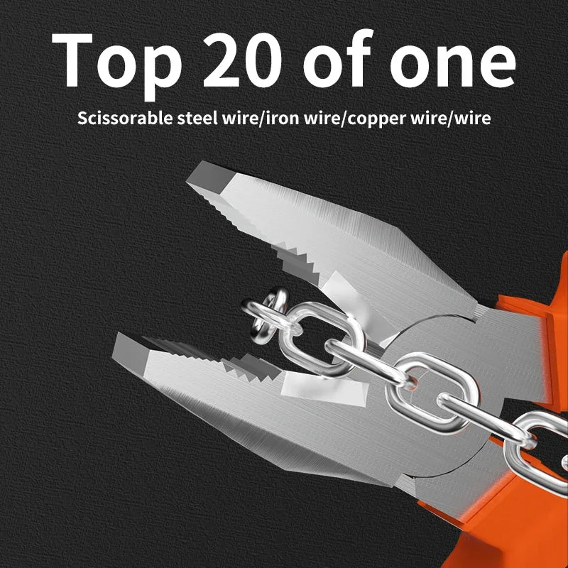 6"/8" Industrial Wire Pliers – Labor-Saving Multifunctional Long Nose Hand Tool for Cutting, Gripping & DIY
