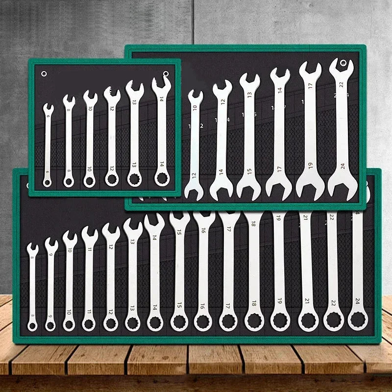Ultra-thin Open End Wrench Set 6mm to 27mm.