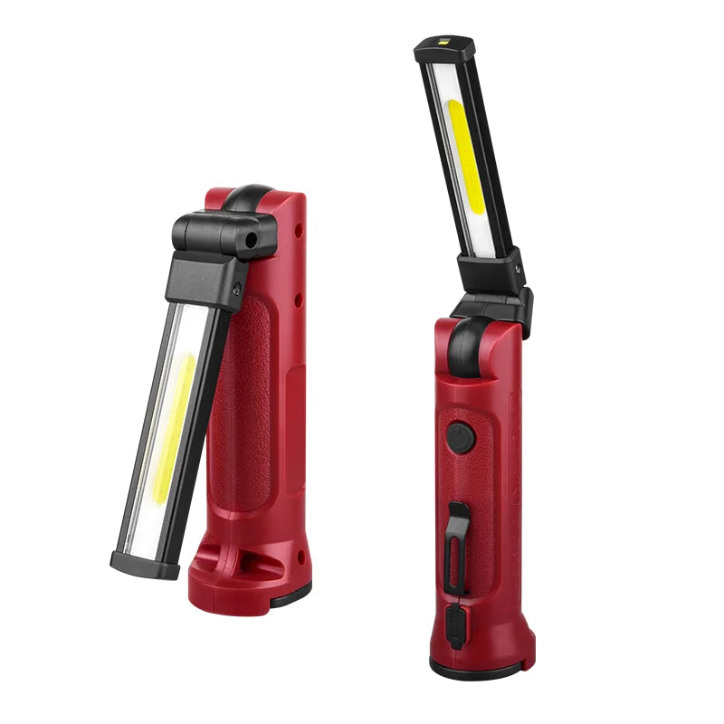 Rechargeable 180° Rotating Foldable Flashlight COB Work Light