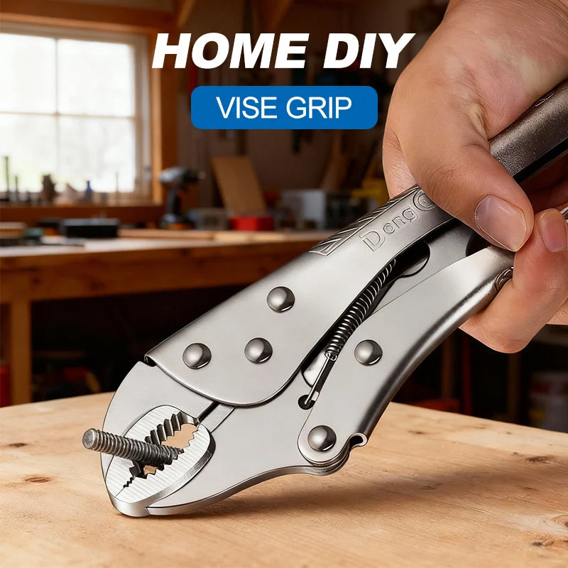 5" 7" 10" Locking Pliers Set Heavy Duty Carbon Steel Vise Grip Clamp Tool Anti Slip