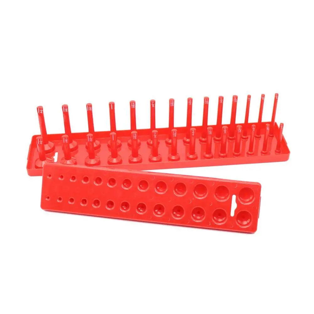 3 Pcs/1/4'' 3/8'' 1/2'' Socket Organizer Sleeve Holder Garage Storage Tool Metric SAE Plastic Home Tool Rack Tray Organizer