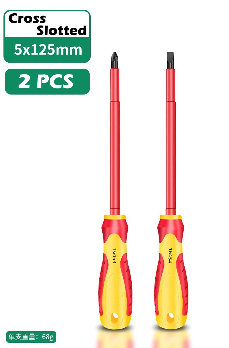 AXE SHAN Insulated Screwdrivers – CR-V Slotted & Phillips Magnetic Drivers for Electrical & Professional Use