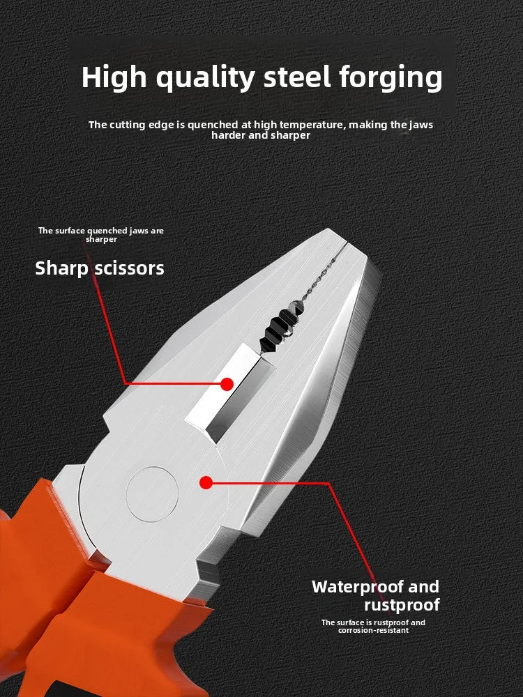 Multifunctional Electrical Pliers – Chrome Vanadium Steel Wire Cutter, Crimper & Gripping Tool for Metalwork & DIY