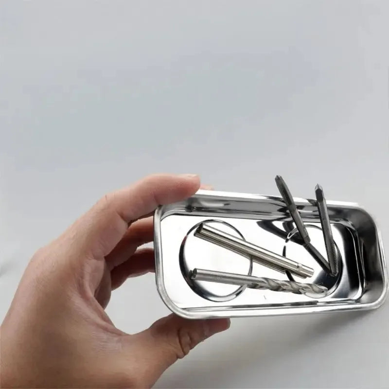 Stainless steel magnetic tray tool parts storage magnetic tool tray