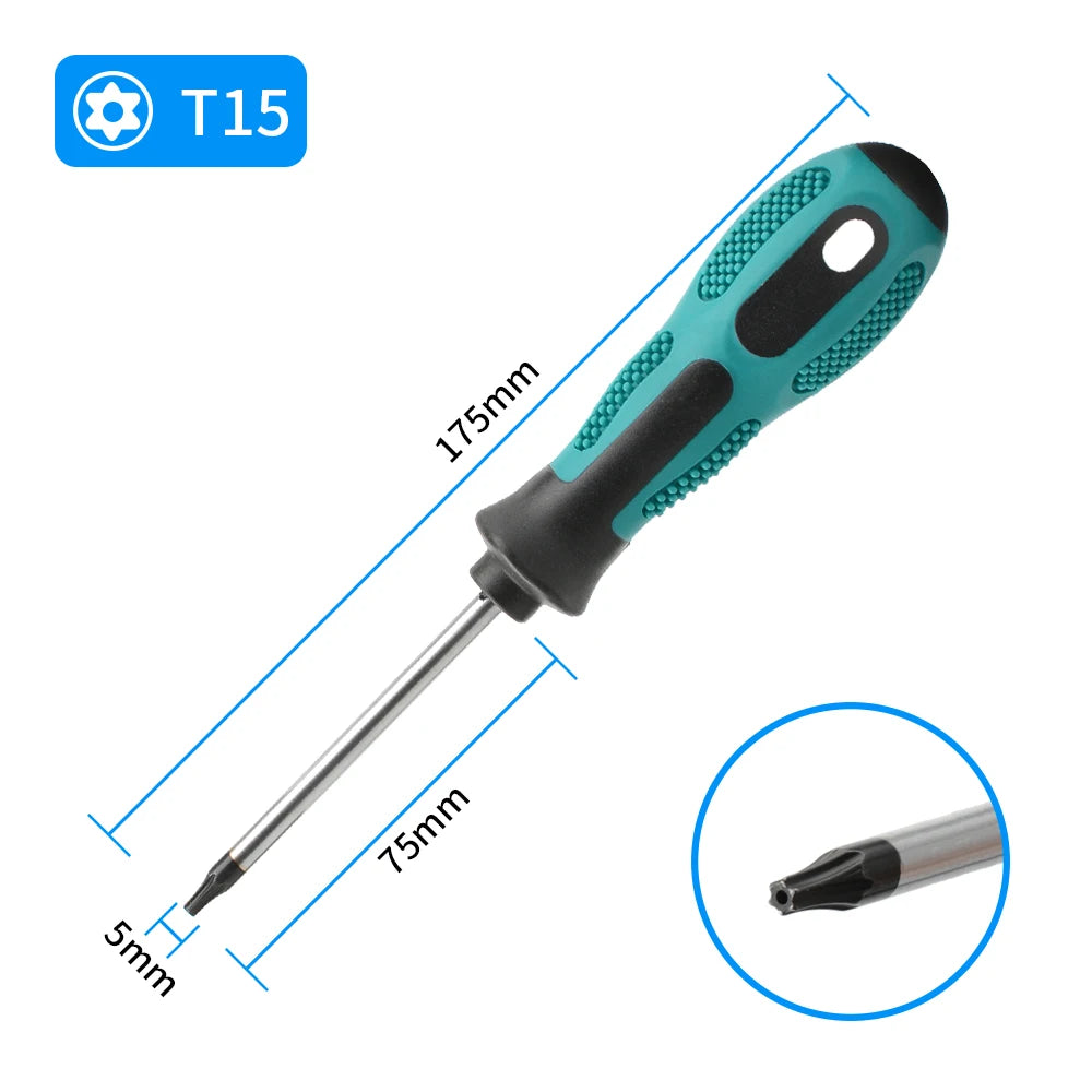 Torx Screwdriver Set T5–T30 Magnetic CR-V Precision Security Repair Tool Kit Electronics