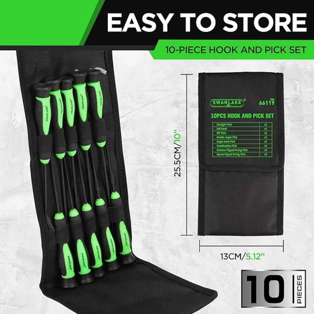 Green Hook and Pick Tool Set. Oil Seal/O-Ring Seal Puller Remover