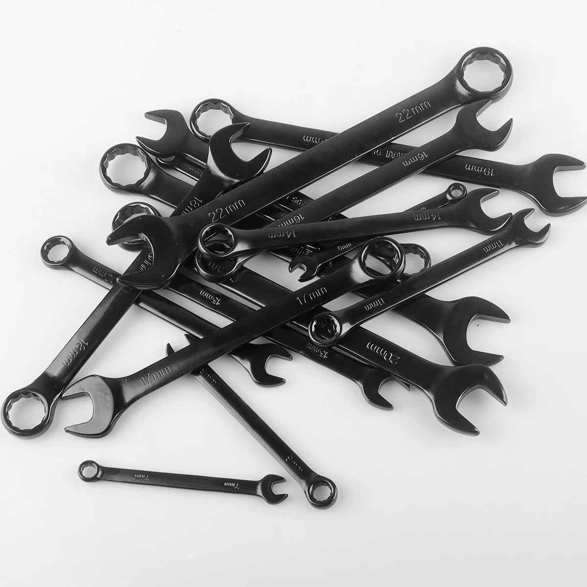 Combination Wrench Set CR-V Steel Open & Box End Spanner Tool Kit – 6–16 Piece Options w/ Pouch