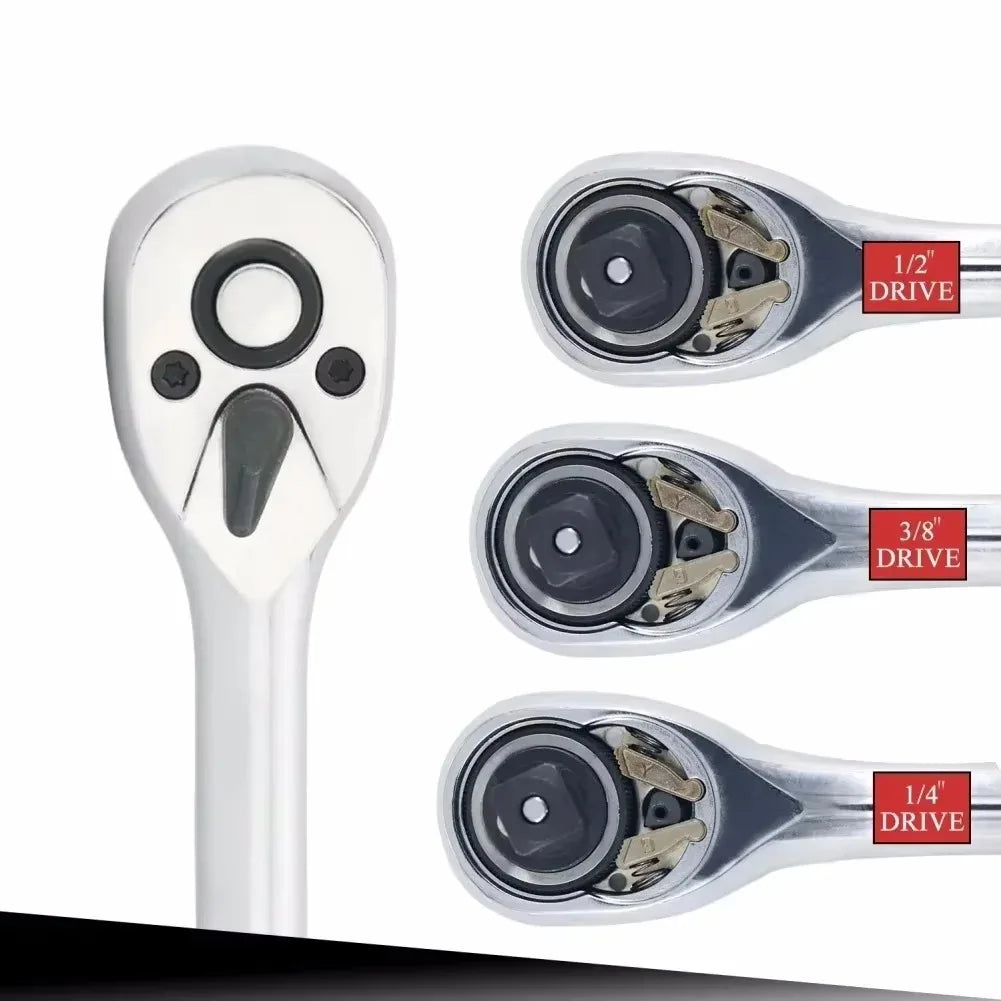 Reversible Quick Release Ratchet Wrench – Chrome Vanadium Steel Hand Tool for Car Repair & Workshop