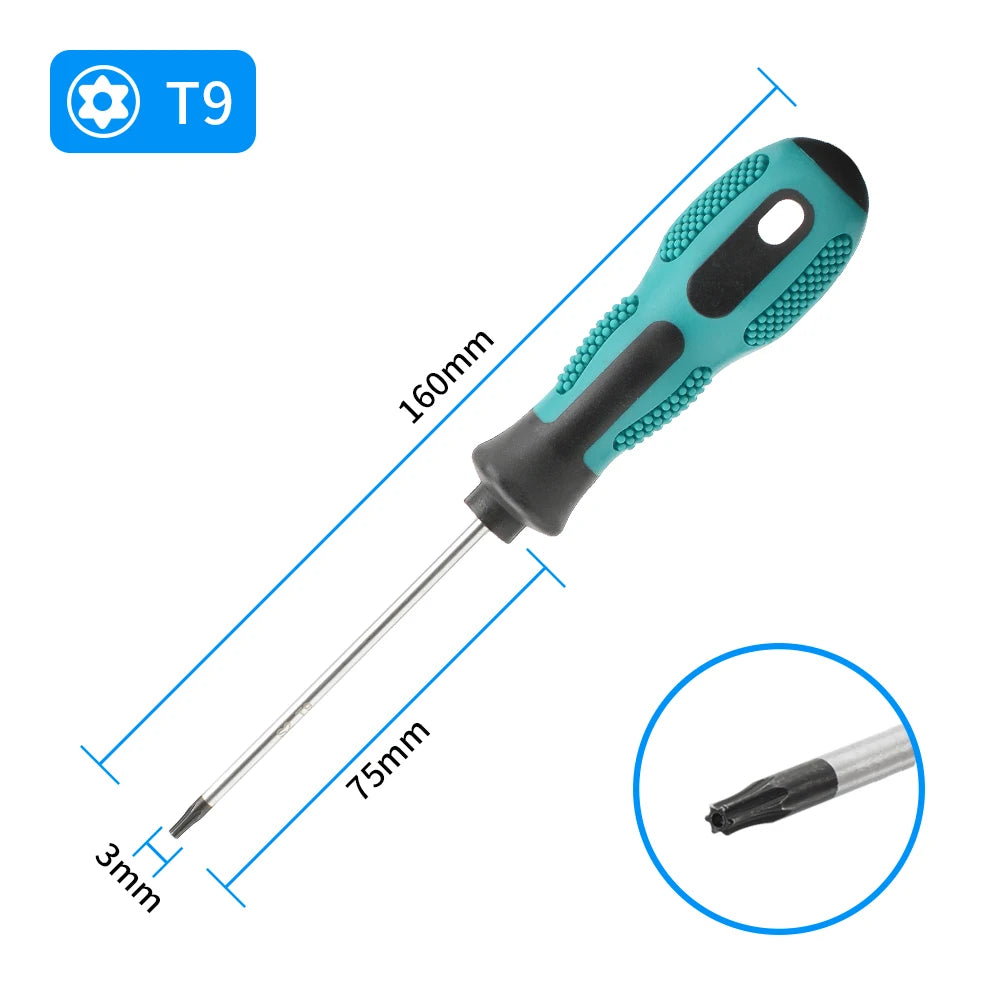 Torx Screwdriver Set T5–T30 Magnetic CR-V Precision Security Repair Tool Kit Electronics