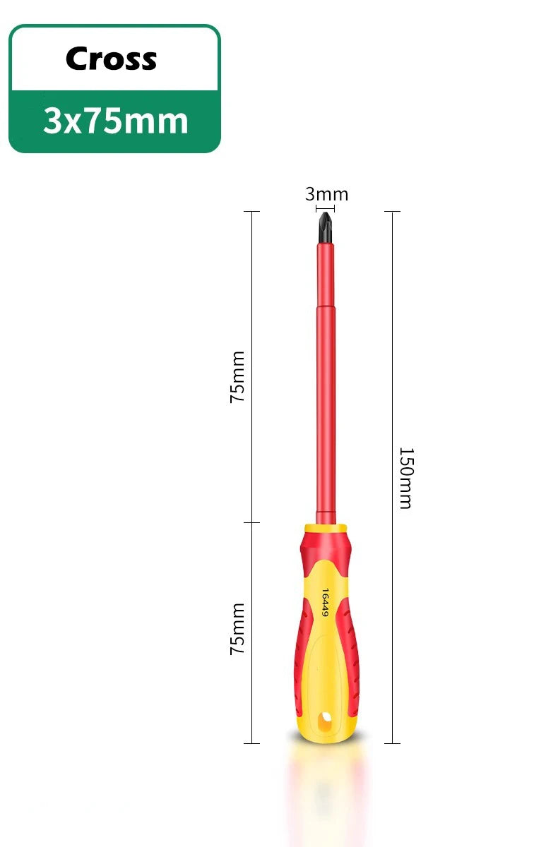 AXE SHAN Insulated Screwdrivers – CR-V Slotted & Phillips Magnetic Drivers for Electrical & Professional Use