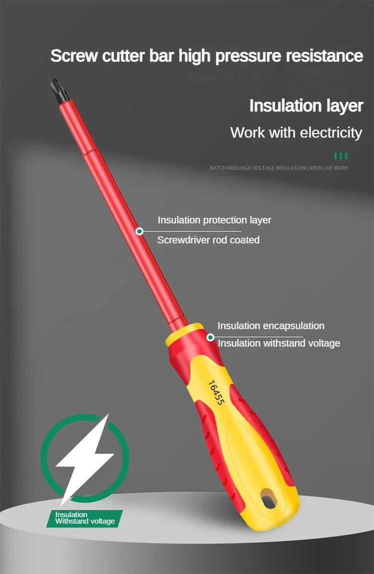 AXE SHAN Insulated Screwdrivers – CR-V Slotted & Phillips Magnetic Drivers for Electrical & Professional Use