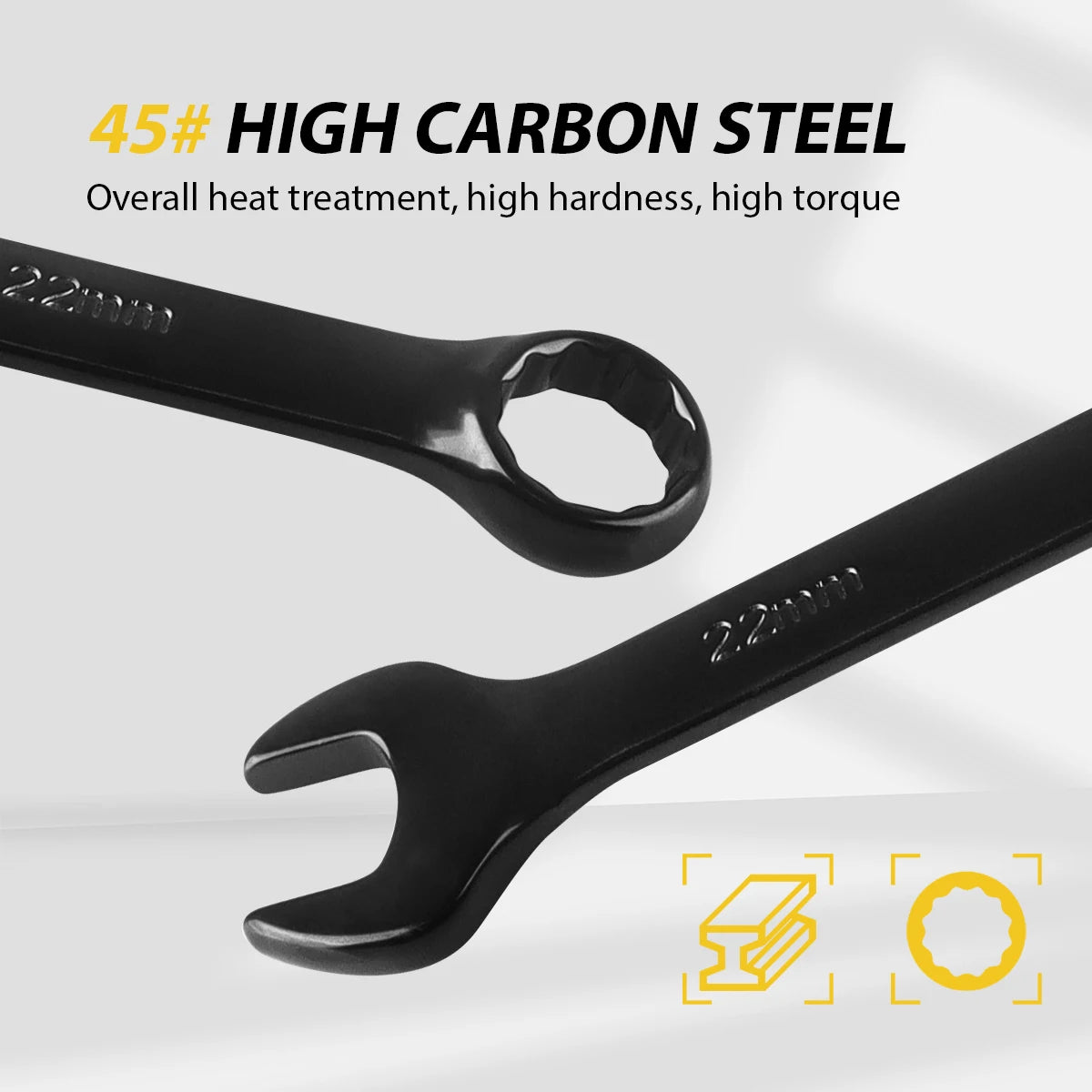 Combination Wrench Set CR-V Steel Open & Box End Spanner Tool Kit – 6–16 Piece Options w/ Pouch