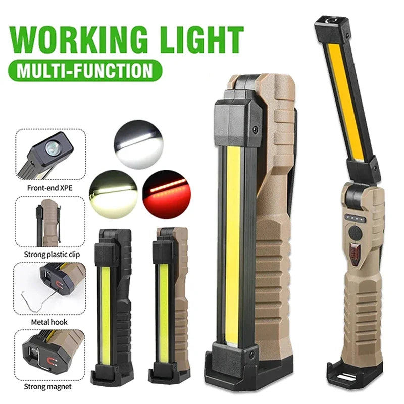1000 Lumen Folding LED Flashlight, Magnetic & rechargeable Usb C