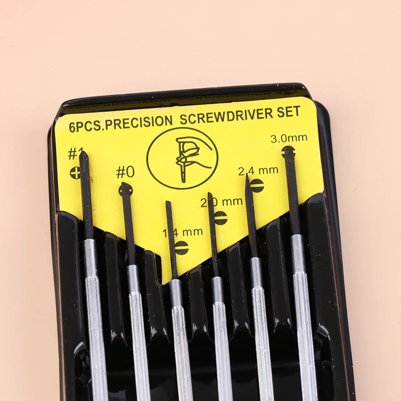 6-Piece Small Screwdriver Set Precision Tool Steel Screwdrivers for Watches & Electronics