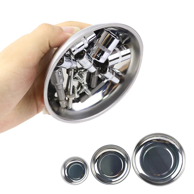 3"/4"/6" Magnetic Tray Circular Magnetic Parts Bowl Screw Storage Tray