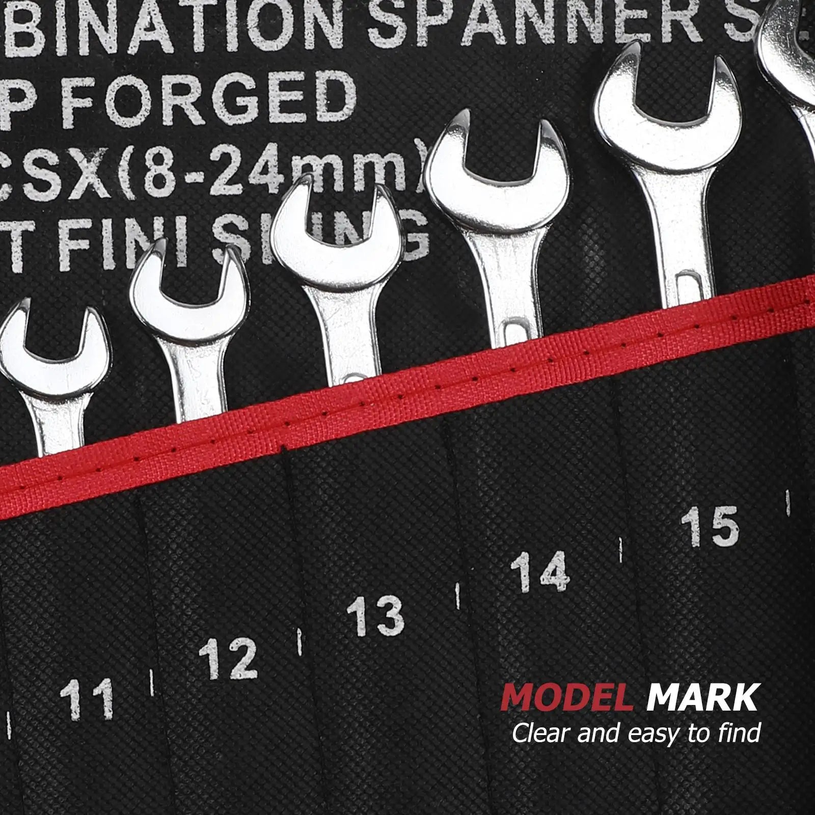 14PCS Combination Wrench Set 8–24mm CR-V Steel Metric Spanner Tool Kit Garage Auto
