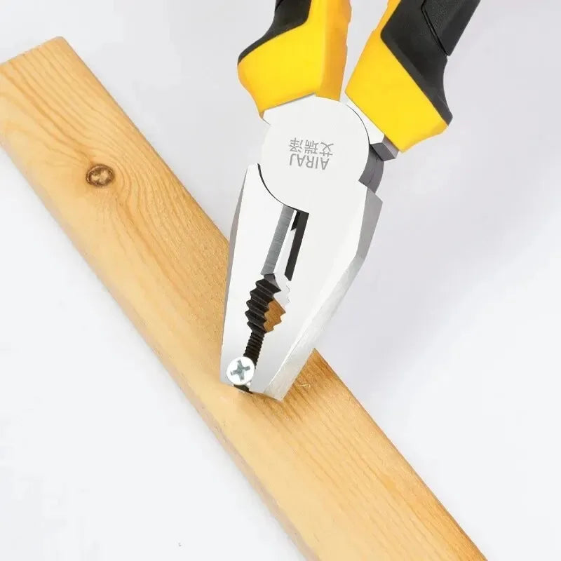 3-Piece Pliers Set – 8" Wire, 6" Long Nose & Diagonal Cutter, Stainless Steel Electrician & DIY Hand Tools