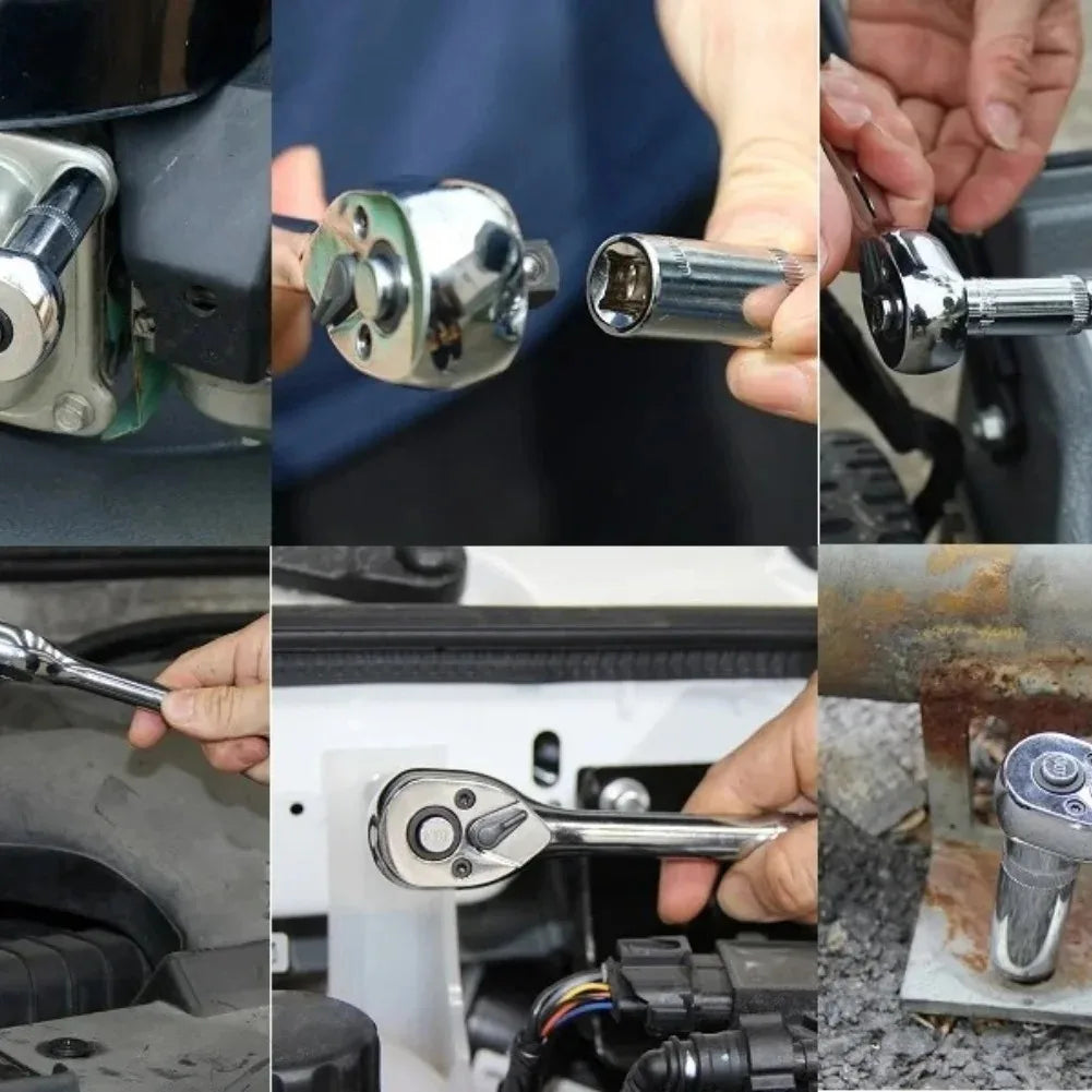 Reversible Quick Release Ratchet Wrench – Chrome Vanadium Steel Hand Tool for Car Repair & Workshop