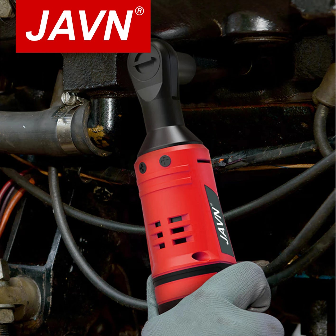 JAVN 12V Cordless Ratcheting Wrench, 45NM 3/8''