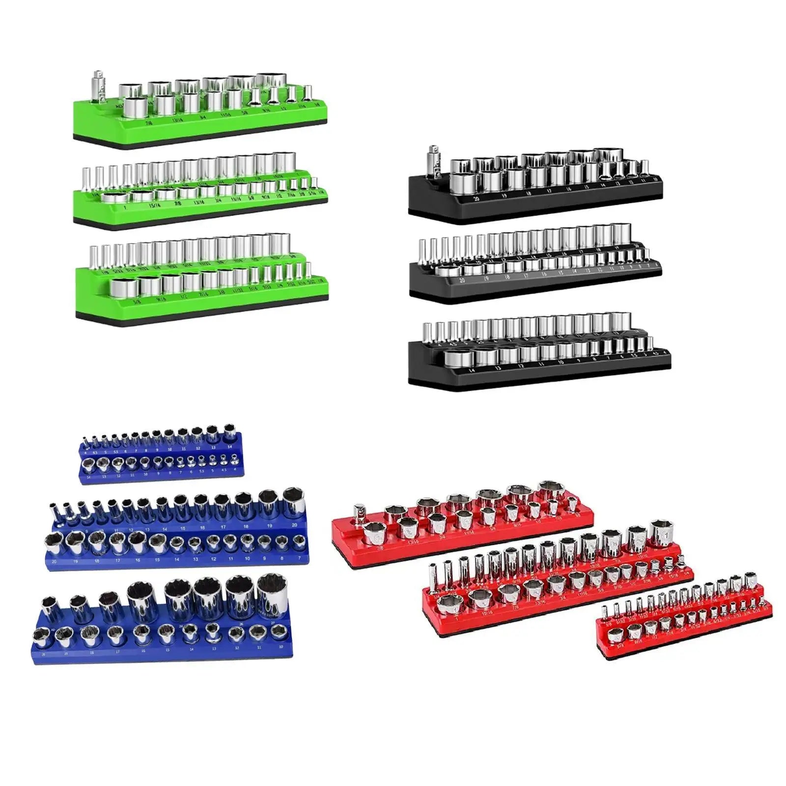 3Pcs SAE Magnetic Socket Organizers