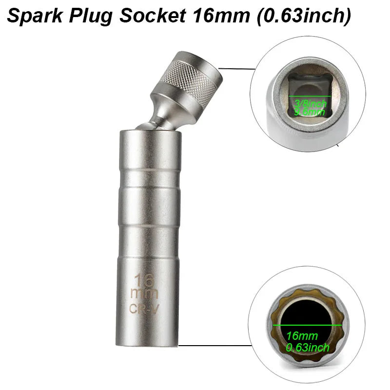 14mm Spark Plug Socket (Swivel, Magnetic) Remove Tool