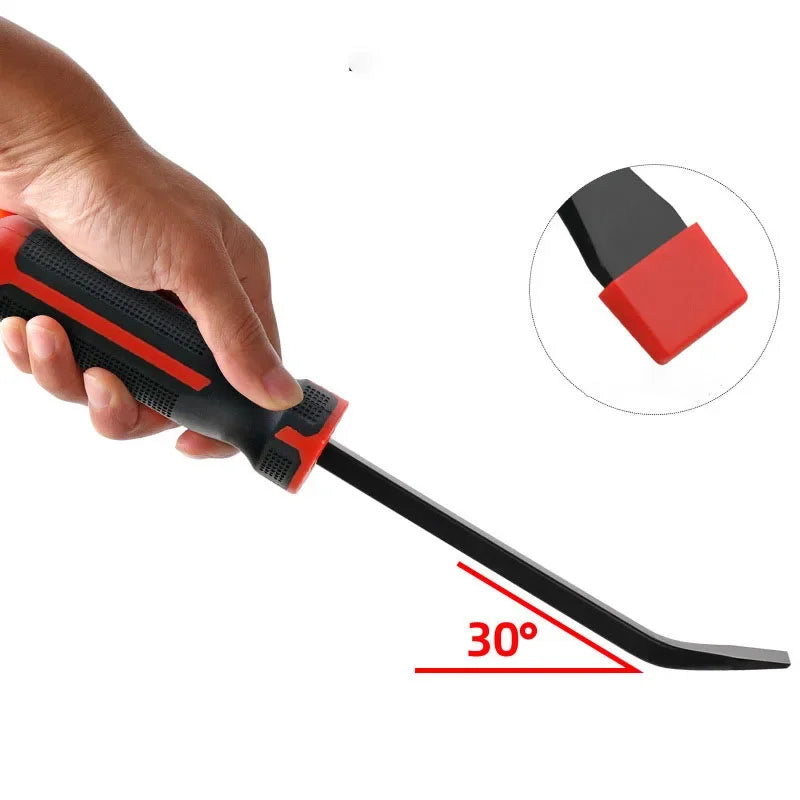 Skeyo 8/12/18/24 Inch Chrome Vanadium Steel Crowbar Heavy Duty Pry Bar with Ergonomic Handle