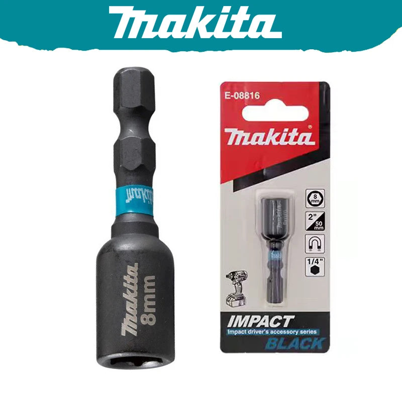 Makita E-08816 Impact Black Magnet Drill Bit Holder 8MM/50MM Hex.