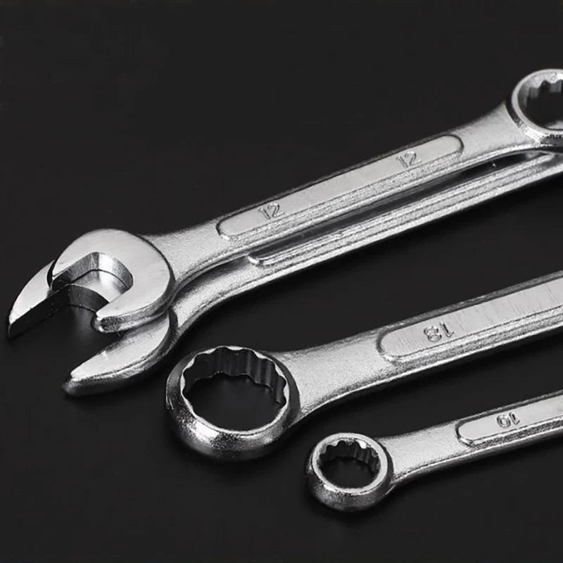 Mini Metric Combination Wrench Set 4–24mm Carbon Steel Spanner Small Thin Open Box End Tool Kit