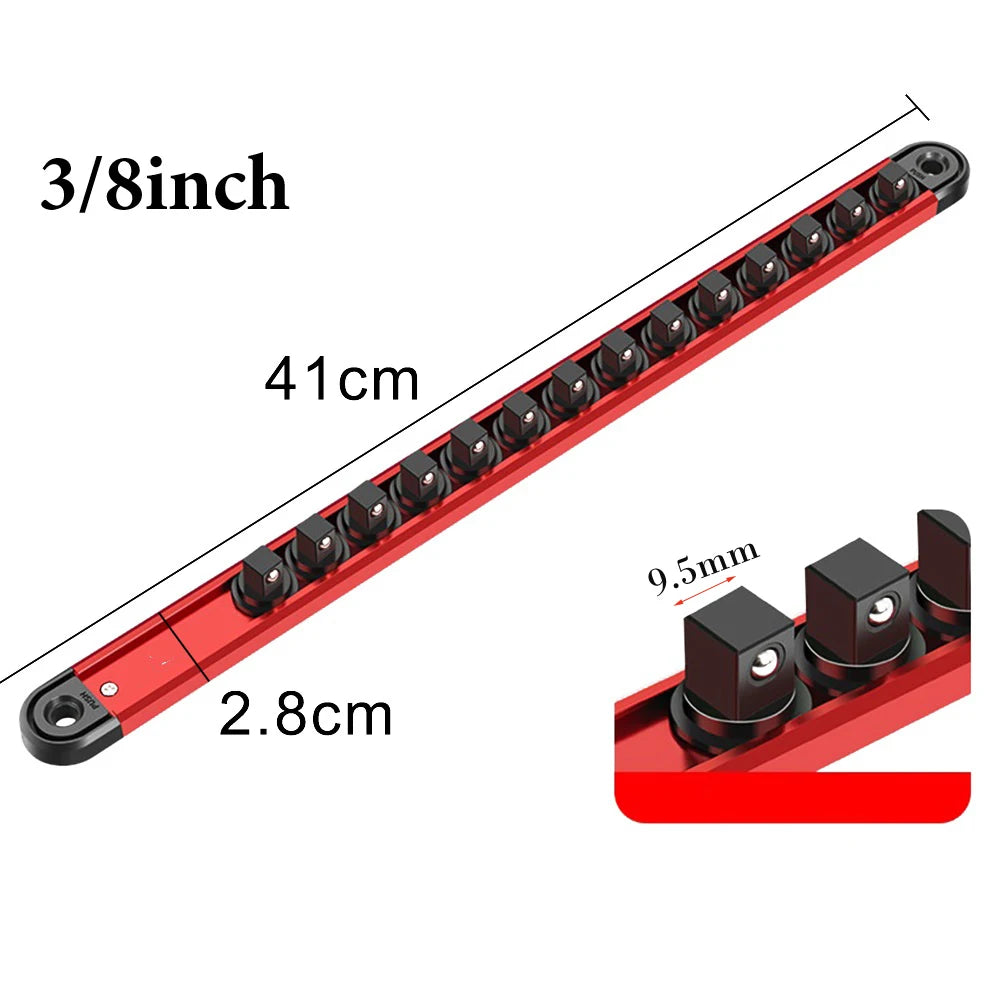 360° Swivel Magnetic Socket Organizer 1/4, 3/8 and 1/2