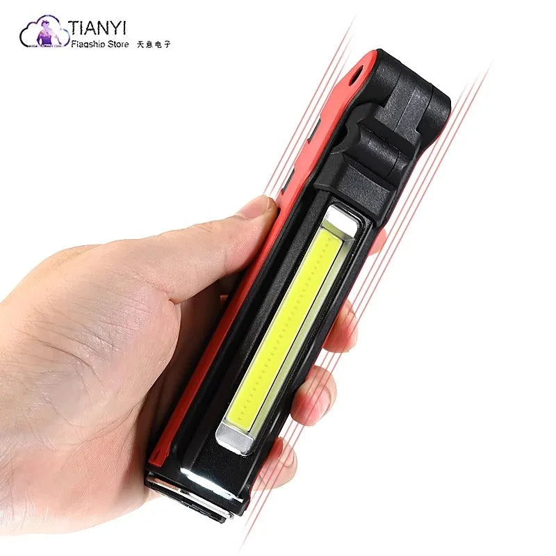Rechargeable COB LED Work Light Magnetic Base 3800 Lumens Portable Mechanic Inspection Lamp