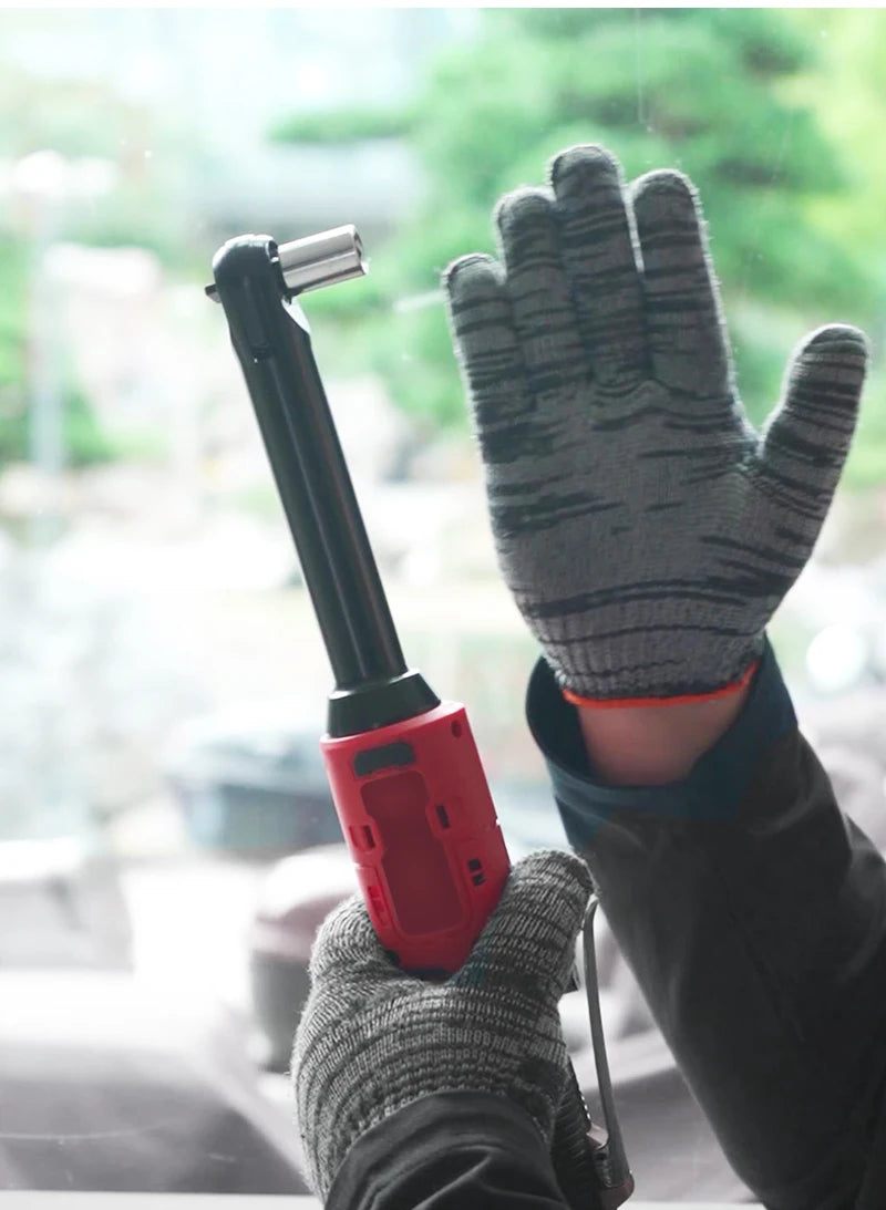 90° Right Angle Electric Ratchet Wrench | 15cm Compact Rechargeable Power Truss Wrench for Tight Space Automotive & DIY Repair