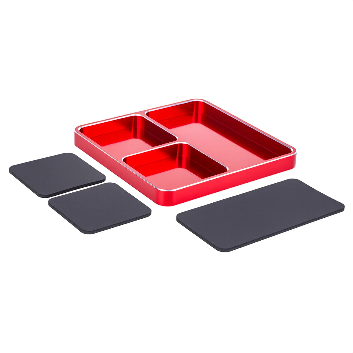 Magnetic Aluminium Screw Tray, 98*98mm.