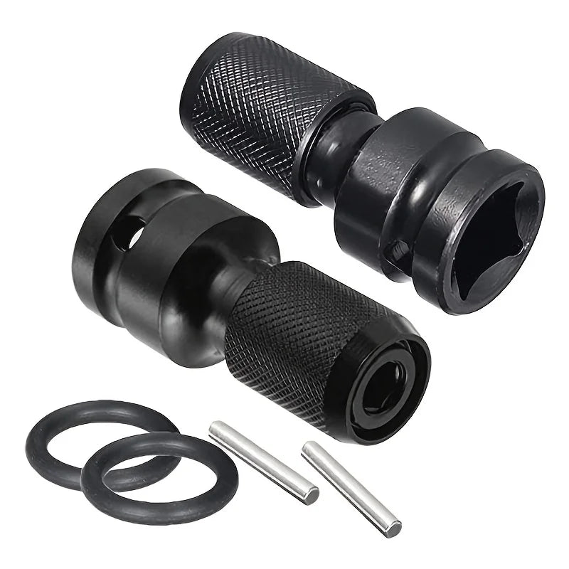 1/2” to 1/4” Hex Socket Adapter Set | Impact Grade Ratchet Converter Drive Reducer Quick Release Tool Kit