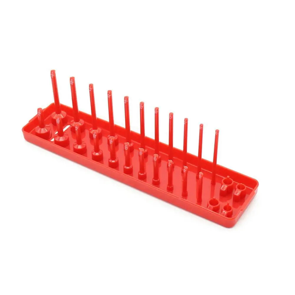 3 Pcs/1/4'' 3/8'' 1/2'' Socket Organizer Sleeve Holder Garage Storage Tool Metric SAE Plastic Home Tool Rack Tray Organizer