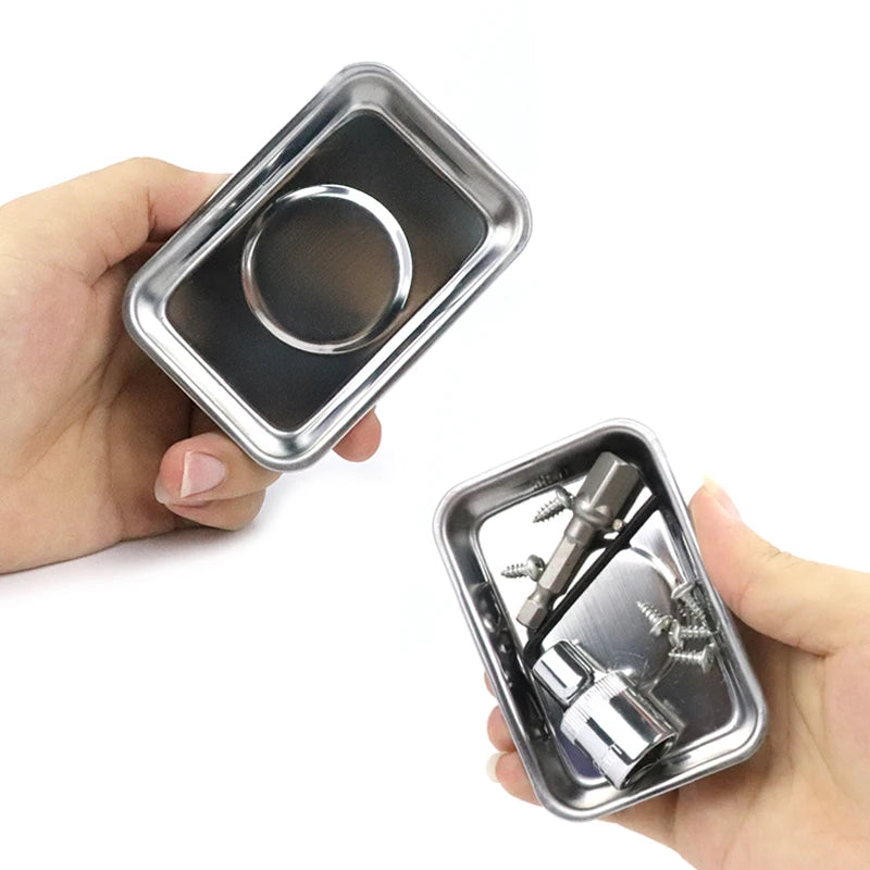 Square Magnetic Parts Tray For Automotive Nuts, Bolts and Screws.