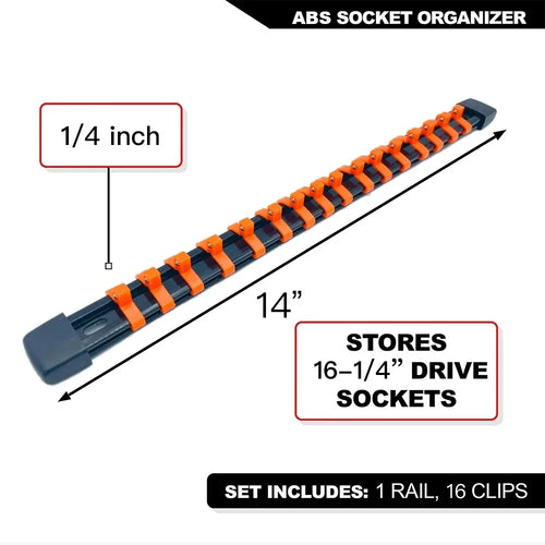 Socket Organizer Set 1/4-Inch 3/8-Inch 1/2-Inch.