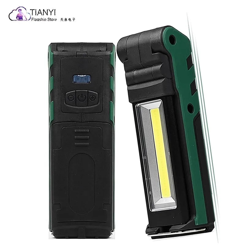 Rechargeable COB LED Work Light Magnetic Base 3800 Lumens Portable Mechanic Inspection Lamp